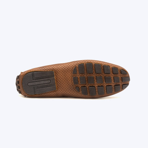 094 Mocassin cuir marron
