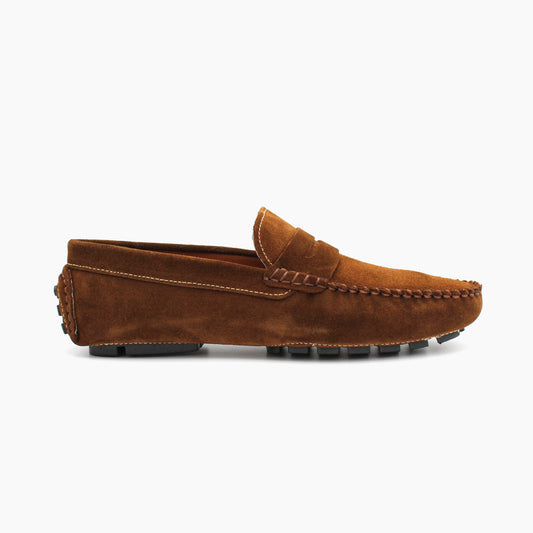 094 Mocassin daim tabac
