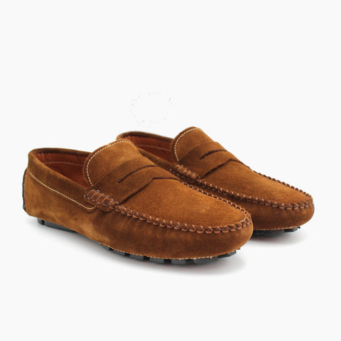 094 Mocassin daim tabac