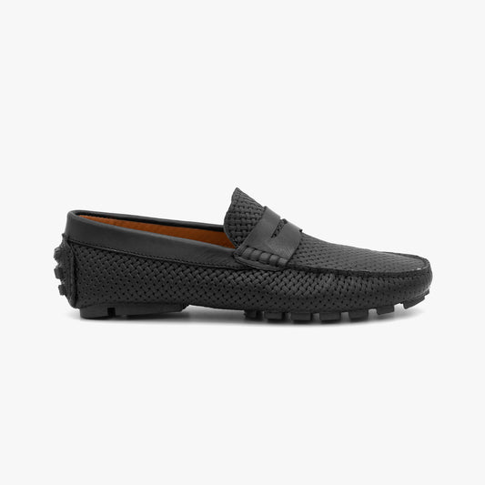 094 Mocassin cuir noir